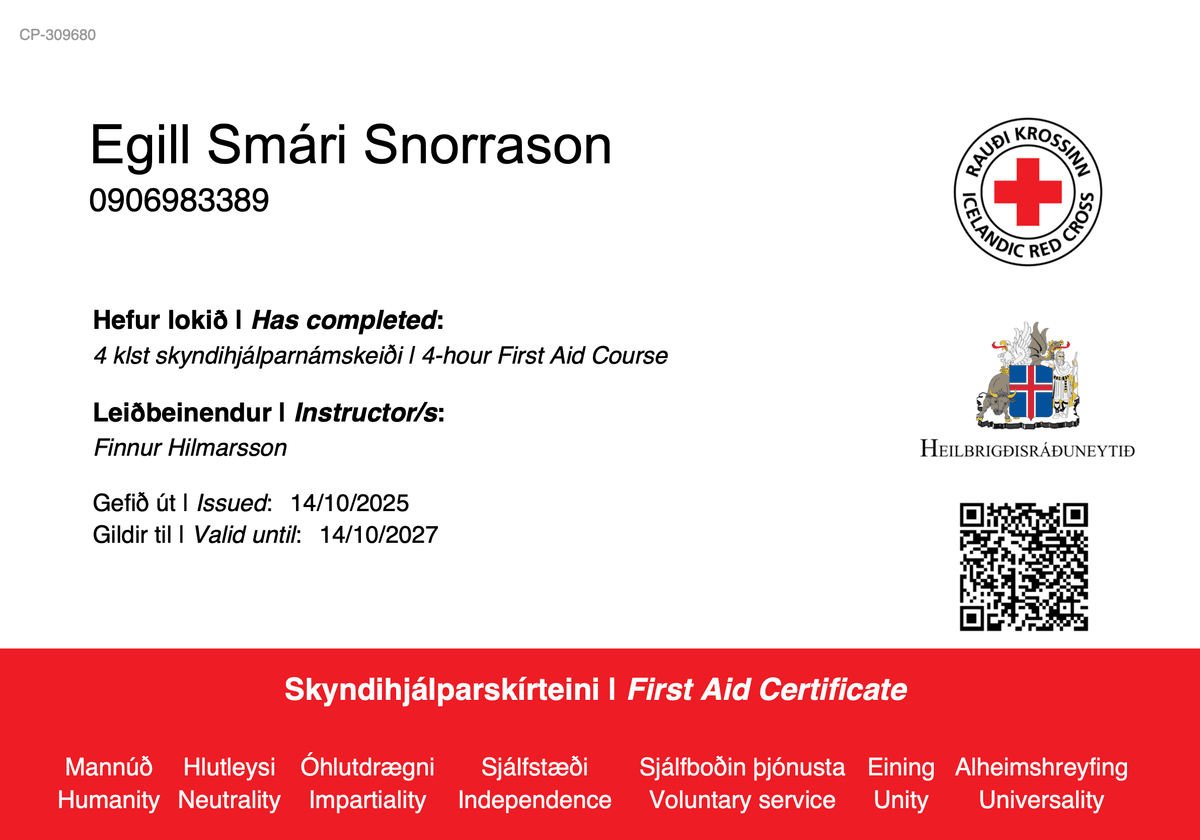 Red Cross Certificate